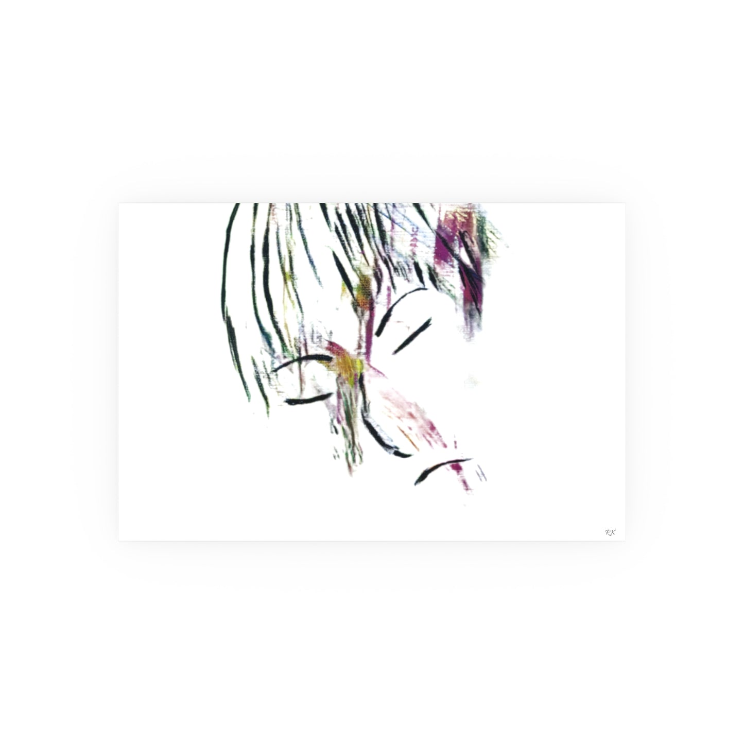 Framed Vertical Poster by Its A Art Vibe Abstract Sketched Face