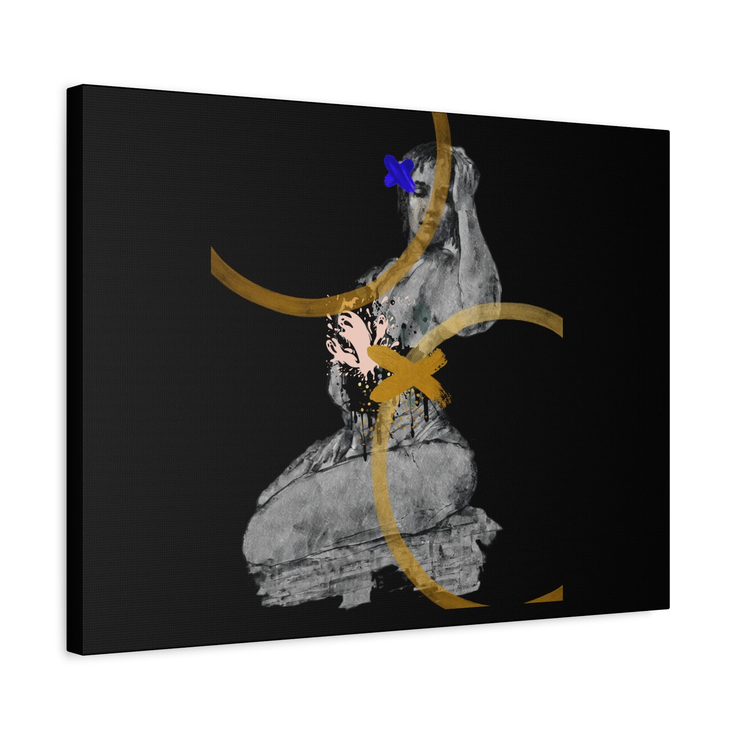 Canvas Wall Art, Sensual Woman Print Matte Stretched Canvas 1 25" Feminine Boho Chic