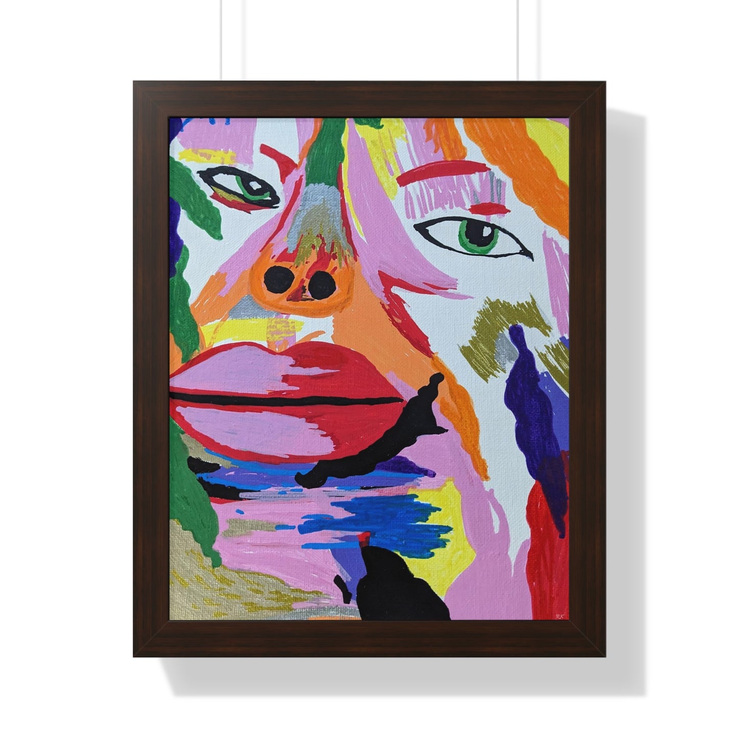 Framed Vertical Poster by Its A Art Vibe Facing Life Portrait