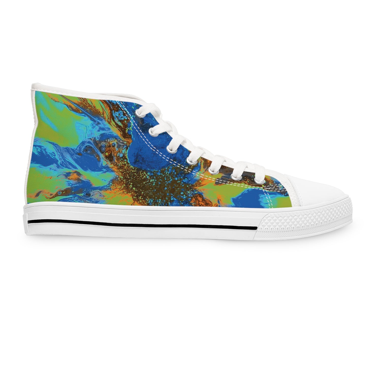 Women's High-Top Sneakers Mid-Day Blues by Its A Art Vibe