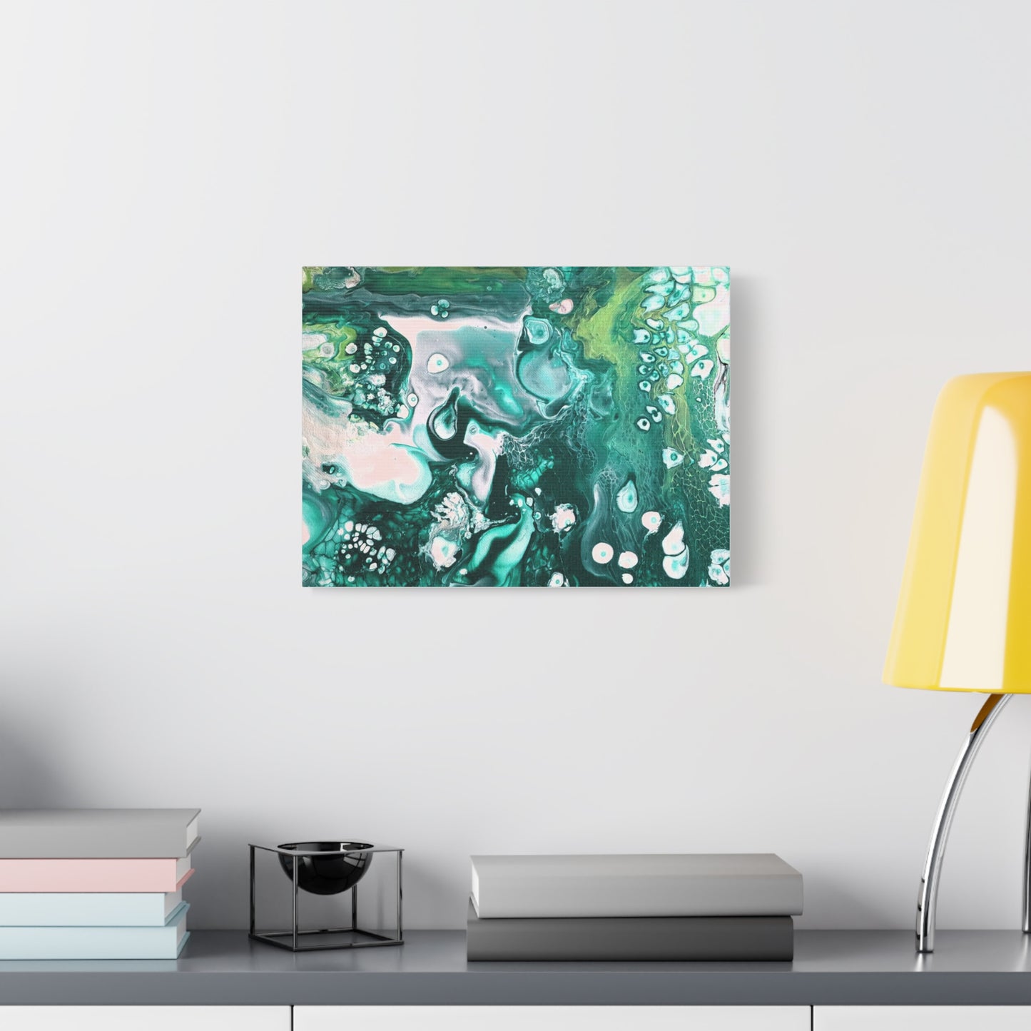 Canvas Gallery Wrap Print to Canvas- Rustic Green Space Painting by It's A Art Vibe
