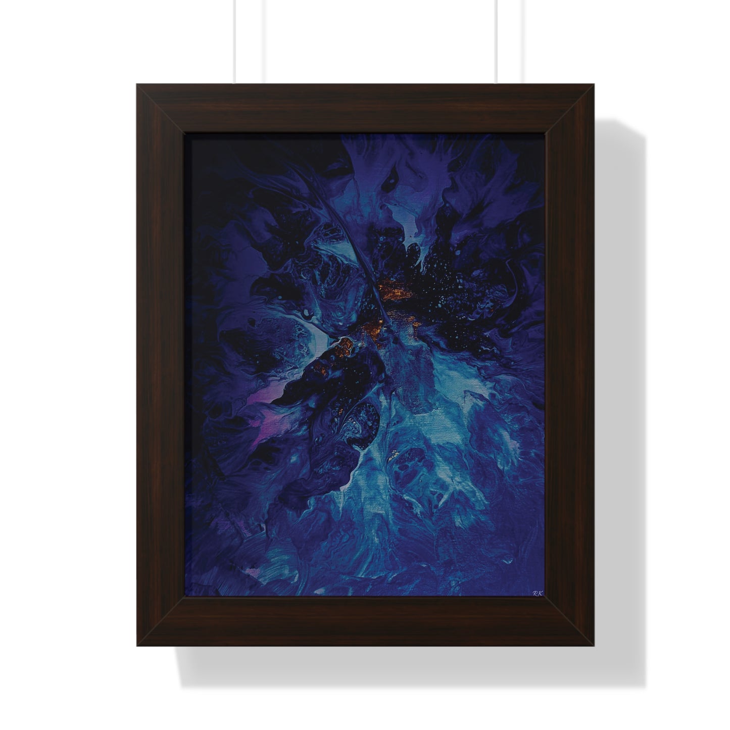 Framed Vertical Poster by Its A Art Vibe Blue Ice