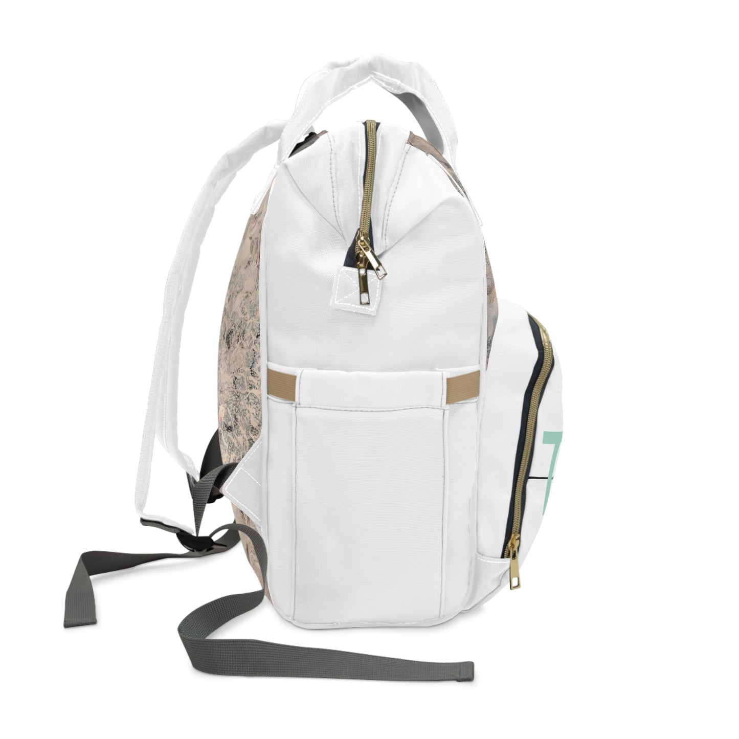 Multifunctional Diaper Backpack Gray Skies