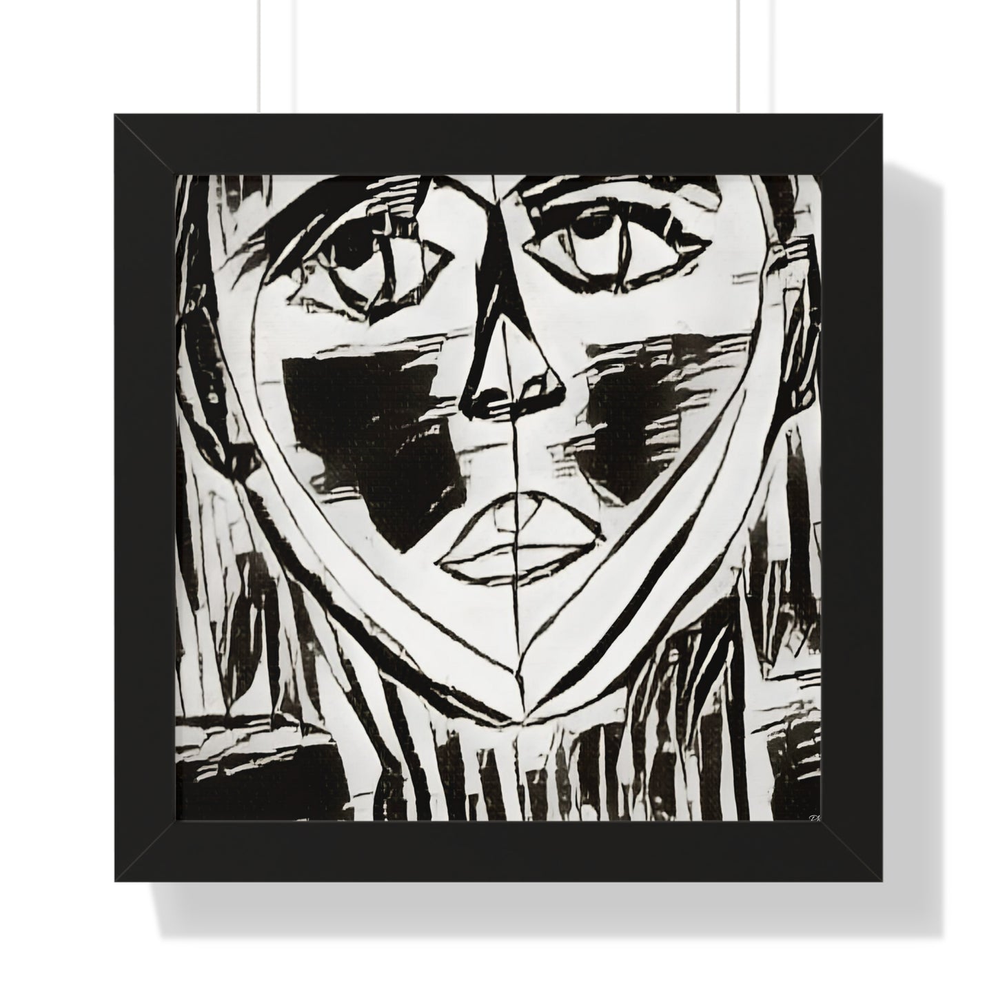 Framed Vertical Poster Sketched Portrait by It's A Art Vibe