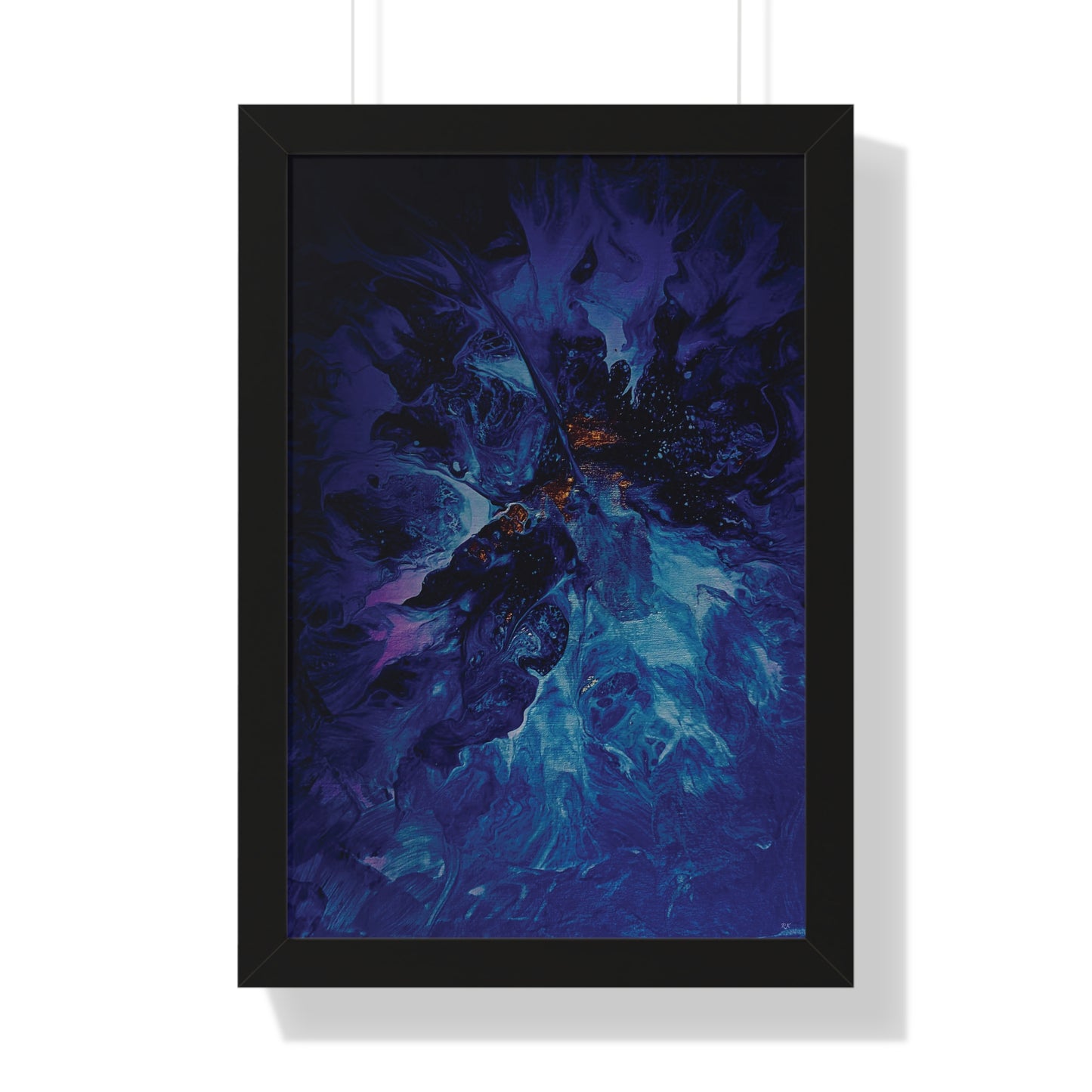 Framed Vertical Poster by Its A Art Vibe Blue Ice