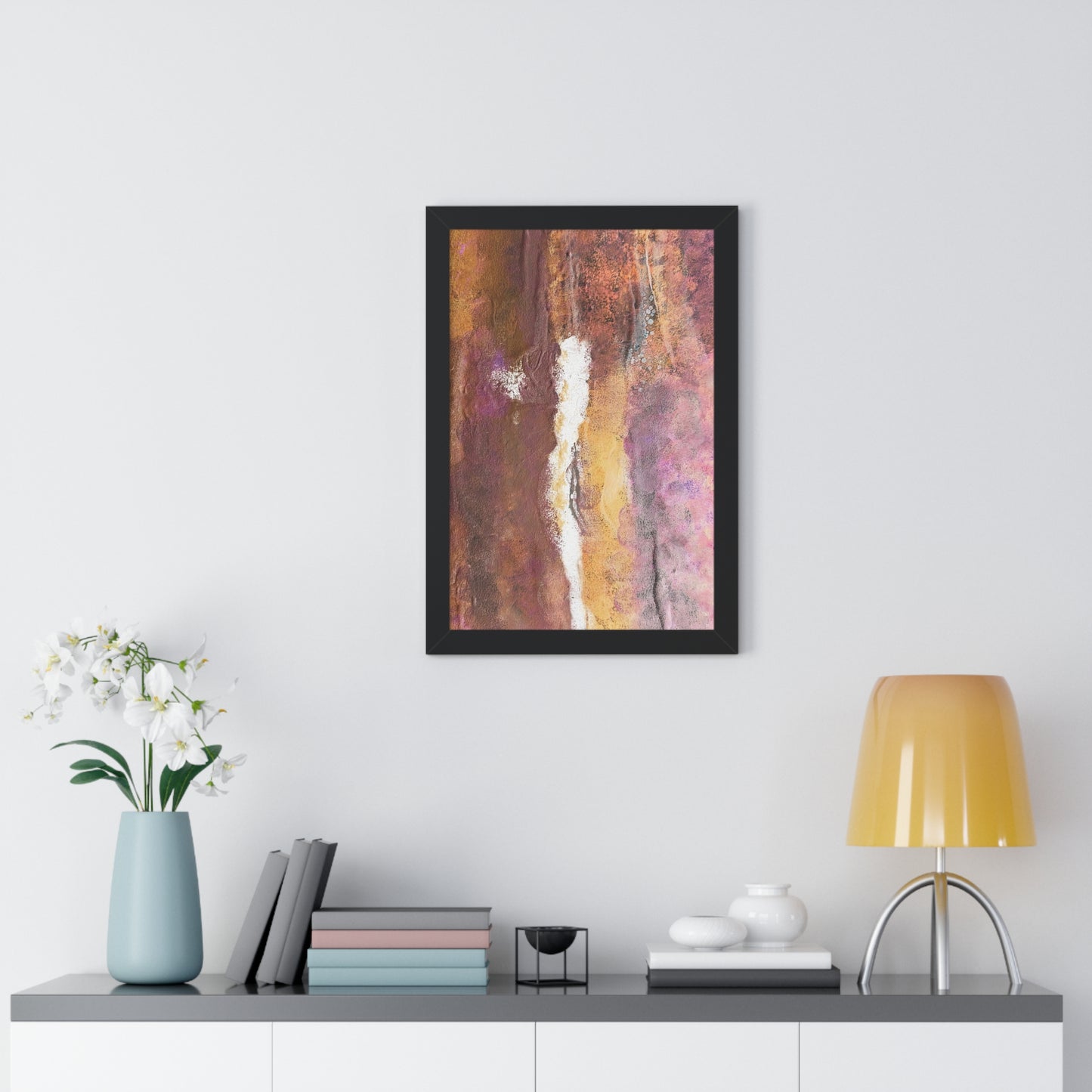 Framed Vertical Poster Rustic Fire by Its A Art Vibe