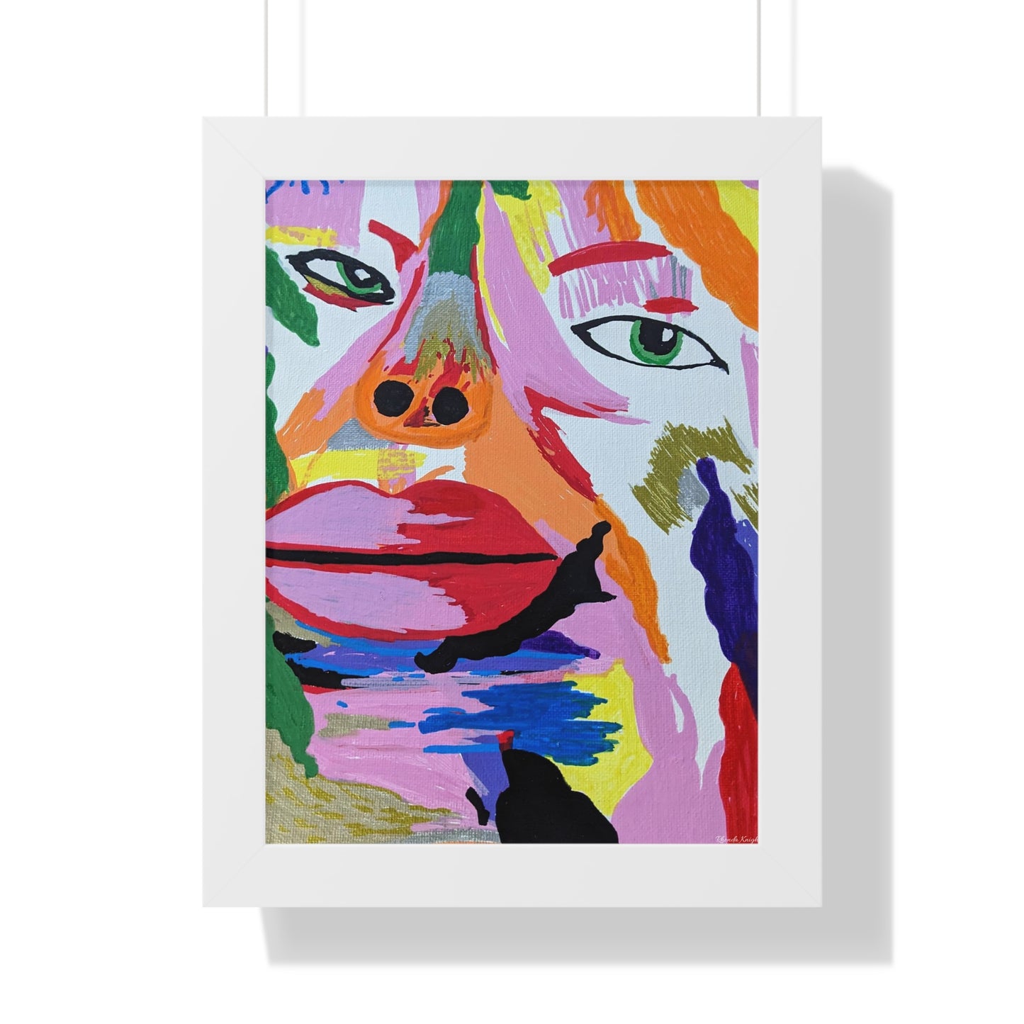 Framed Vertical Poster by Its A Art Vibe Facing Life Portrait