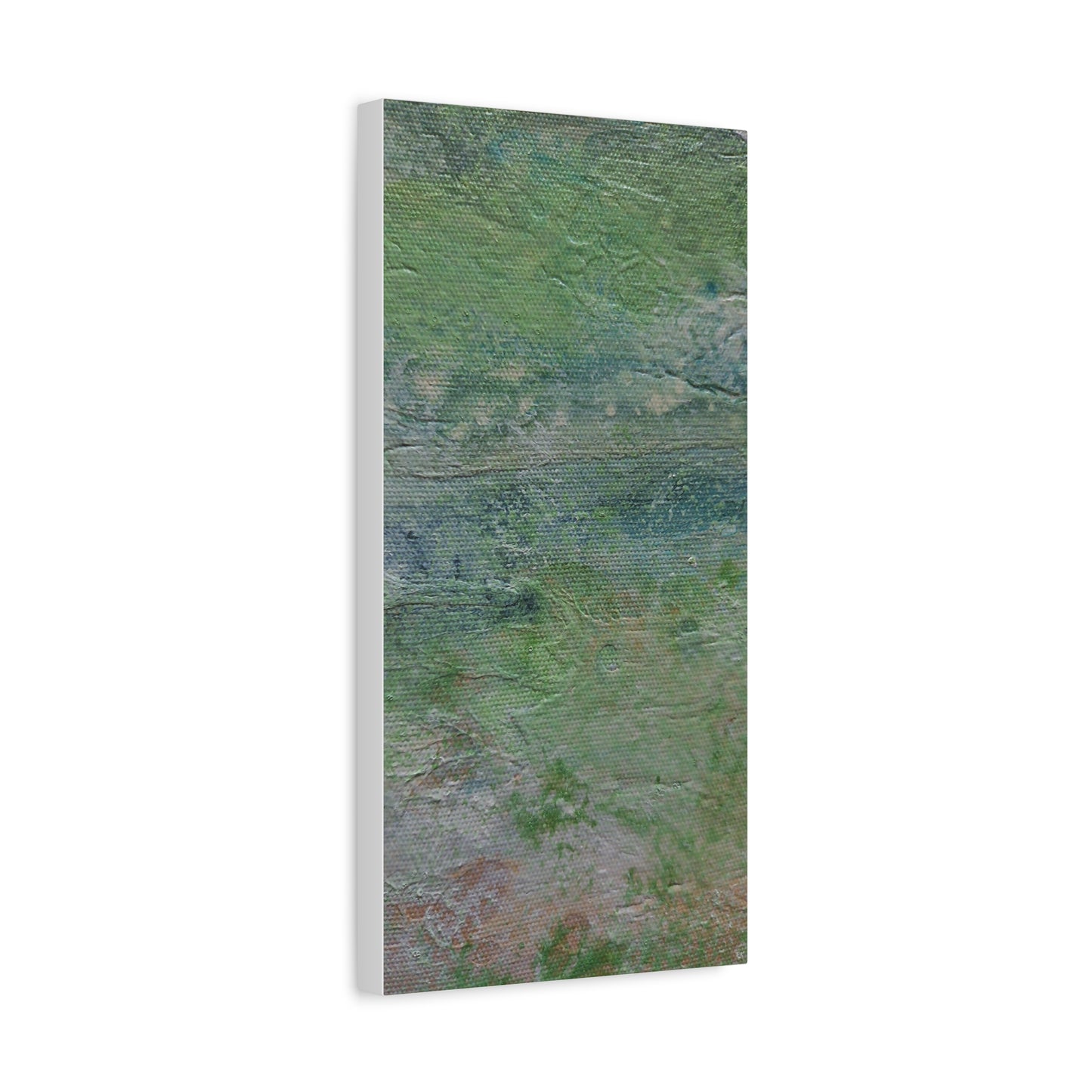 Nature Colors Greens Abstract Original Painting Printed on Canvas Gallery Wrap 1.25"