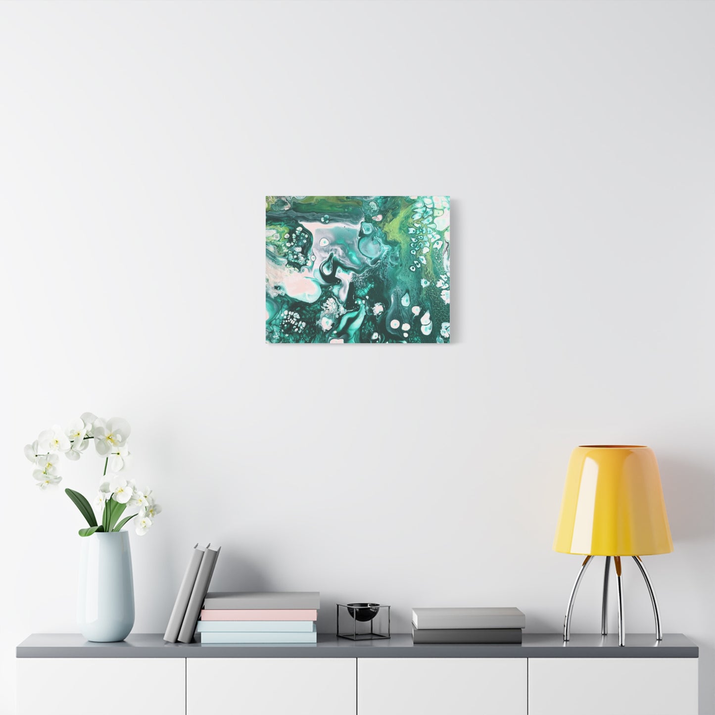 Canvas Gallery Wrap Print to Canvas- Rustic Green Space Painting by It's A Art Vibe