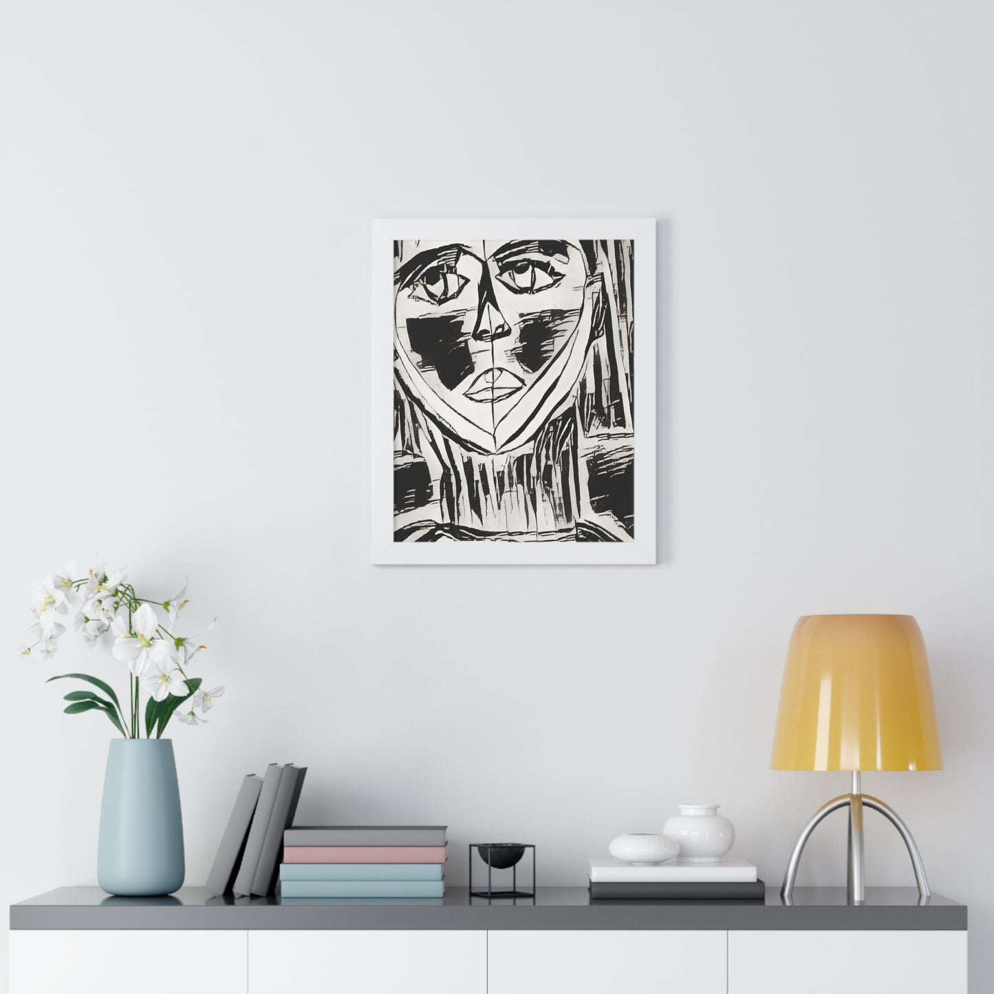 Framed Vertical Poster Sketched Portrait by It's A Art Vibe