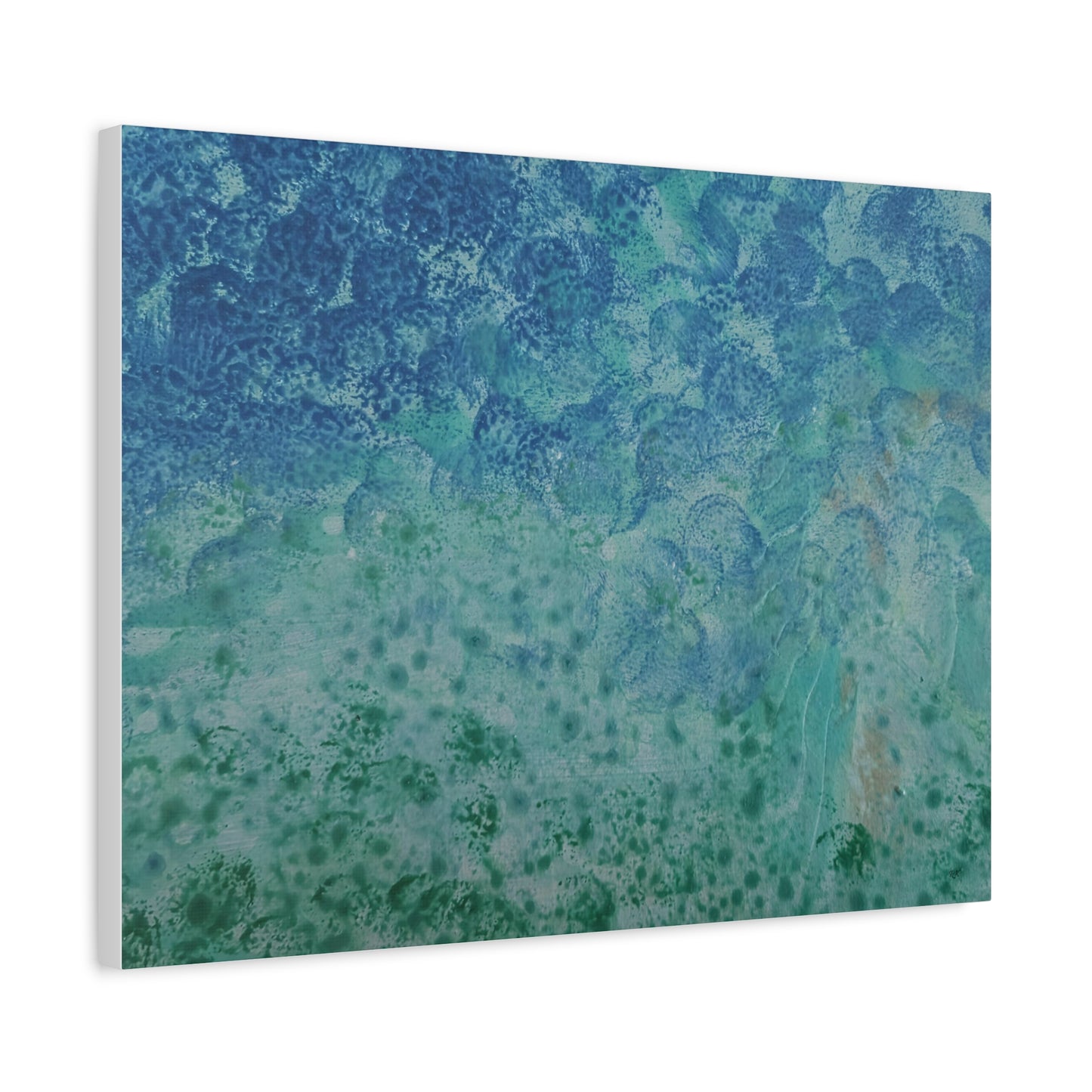 Canvas Gallery Wraps Wall Art To Blue Ocean Floor Is Green by Its A Art Vibe