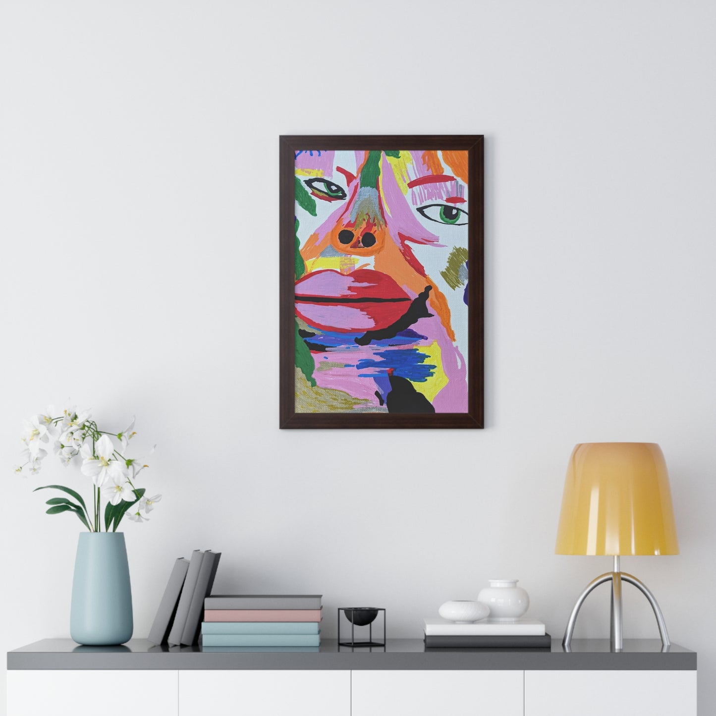 Framed Vertical Poster by Its A Art Vibe Facing Life Portrait