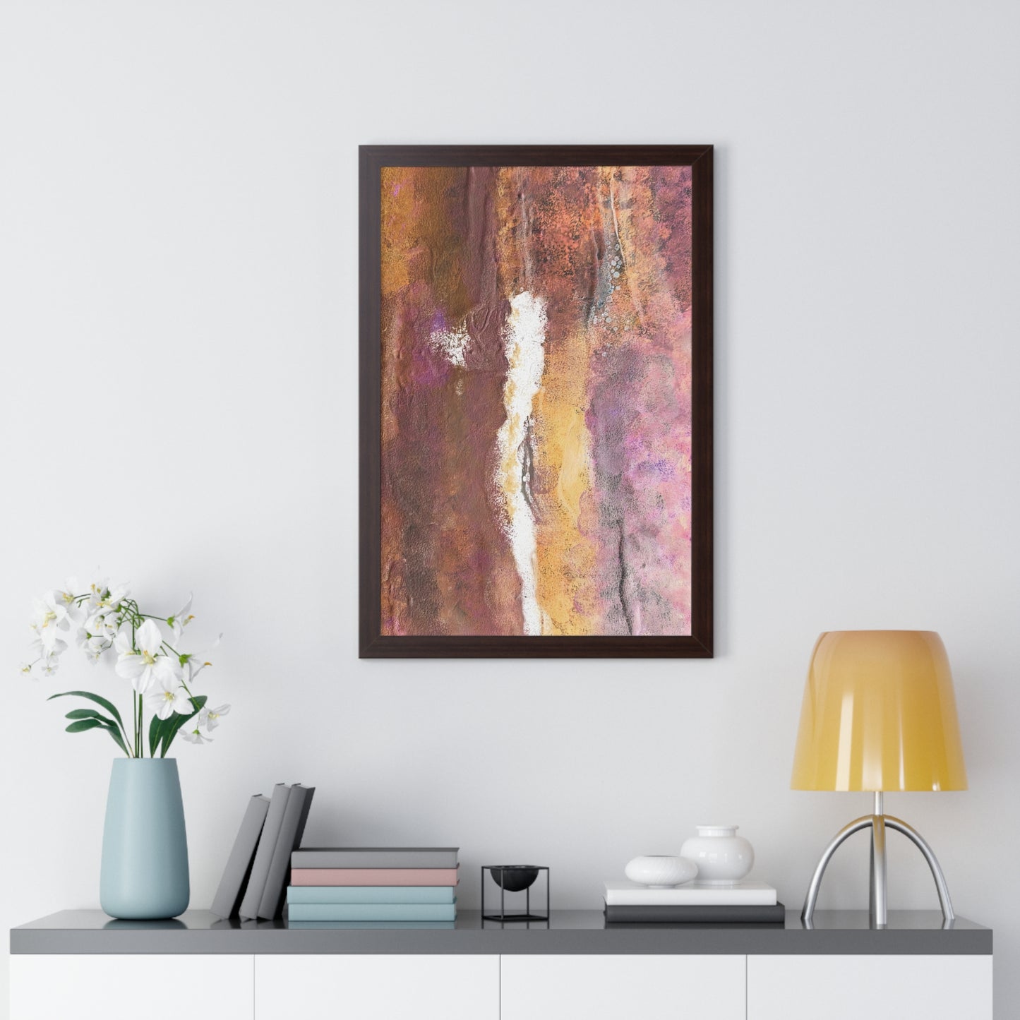 Framed Vertical Poster Rustic Fire by Its A Art Vibe