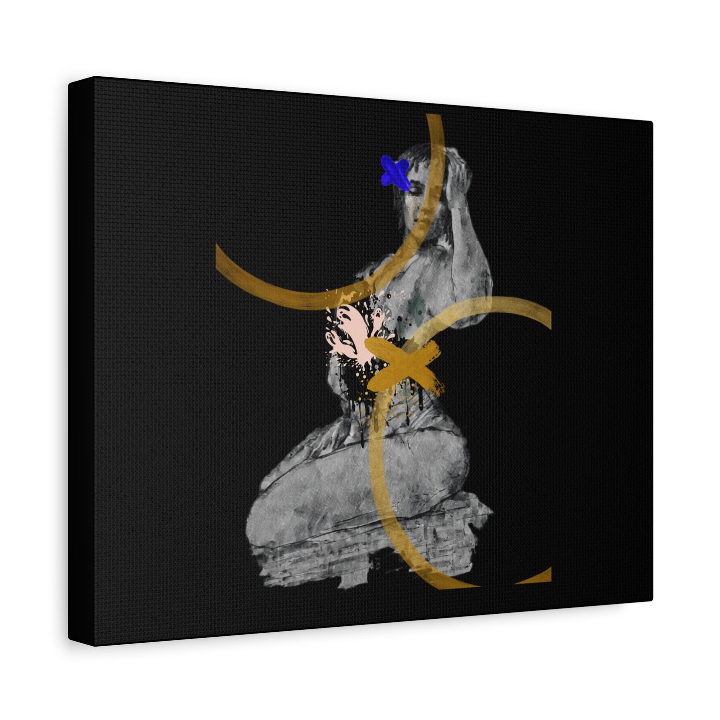 Canvas Wall Art, Sensual Woman Print Matte Stretched Canvas 1 25" Feminine Boho Chic