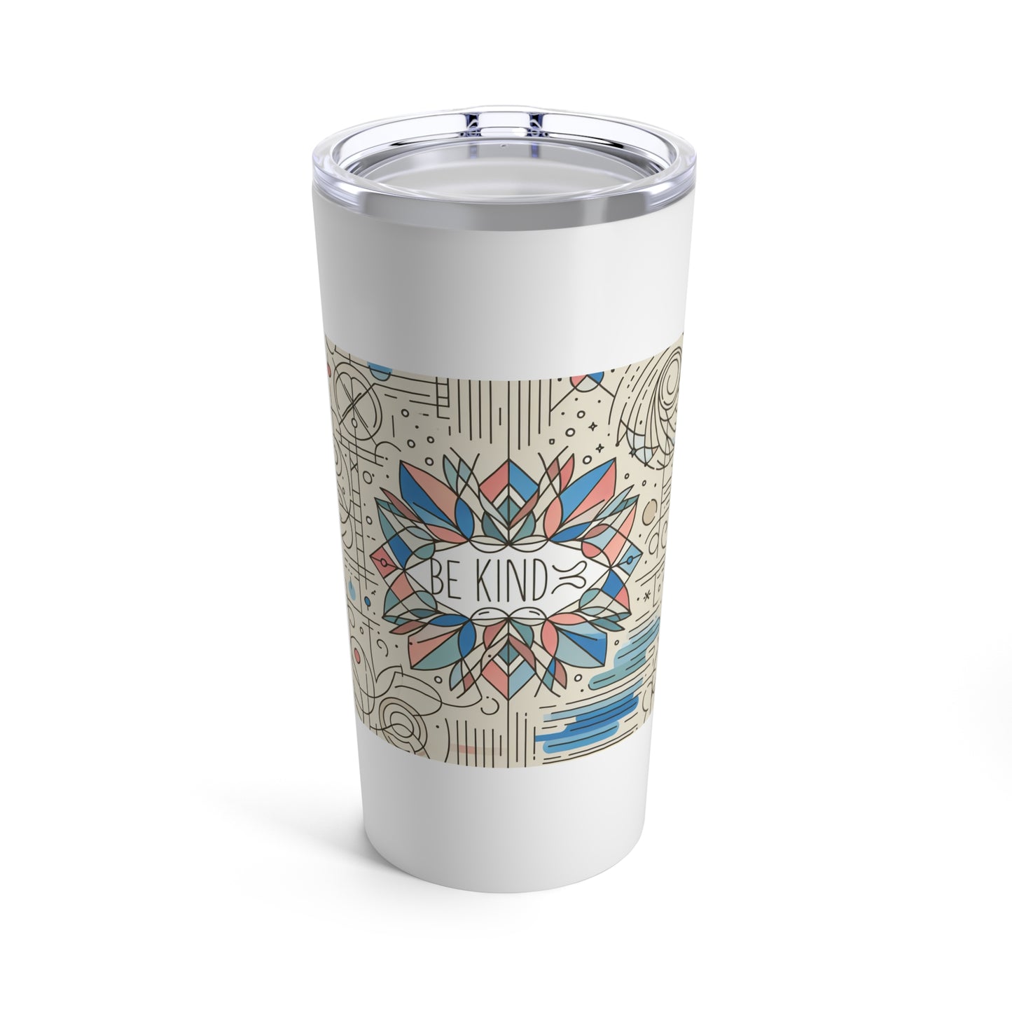 Stainless Steel Tumbler 20oz Double-Wall Insulated - Designed by Its A Art Vibe Creamy Be Kind