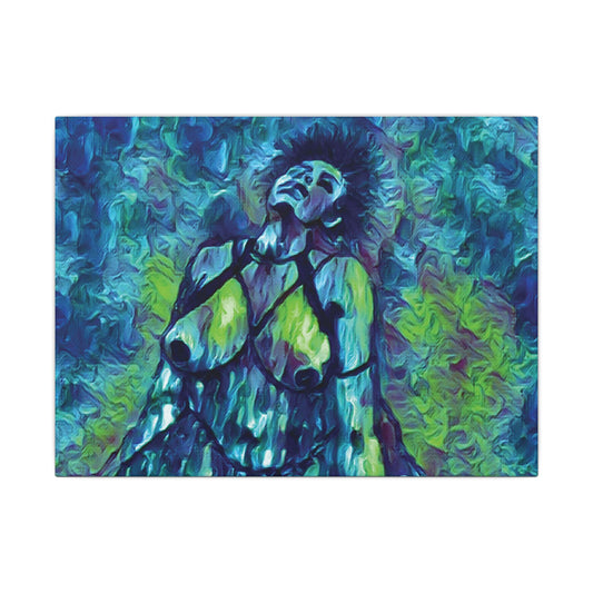 Matte Canvas, Stretched, 0.75" (Multi-Size) Sensual Woman 001
