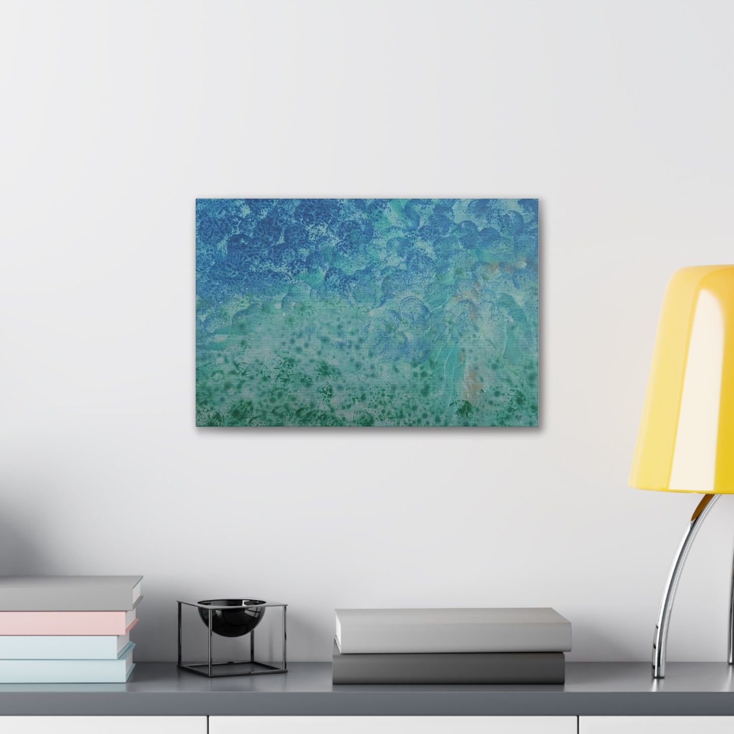 Canvas Gallery Wraps Wall Art To Blue Ocean Floor Is Green by Its A Art Vibe