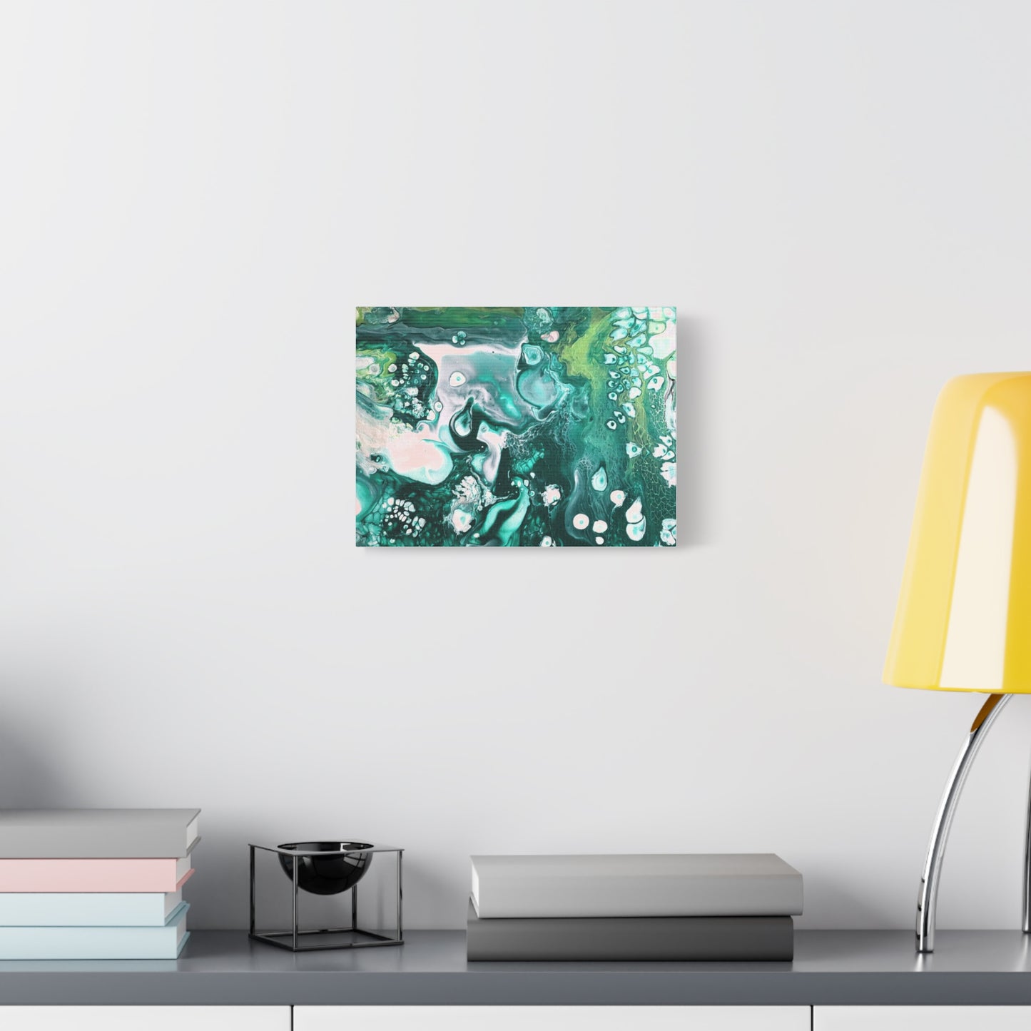 Canvas Gallery Wrap Print to Canvas- Rustic Green Space Painting by It's A Art Vibe