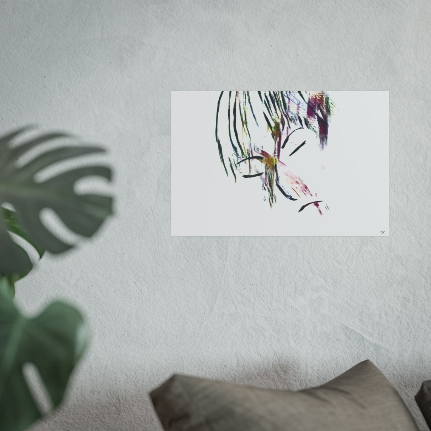 Framed Vertical Poster by Its A Art Vibe Abstract Sketched Face