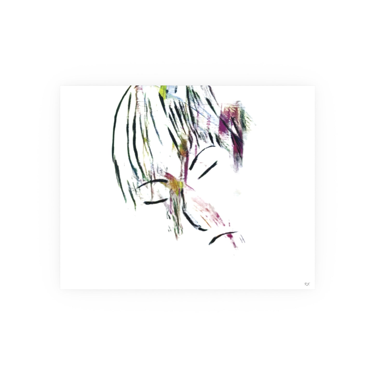 Framed Vertical Poster by Its A Art Vibe Abstract Sketched Face