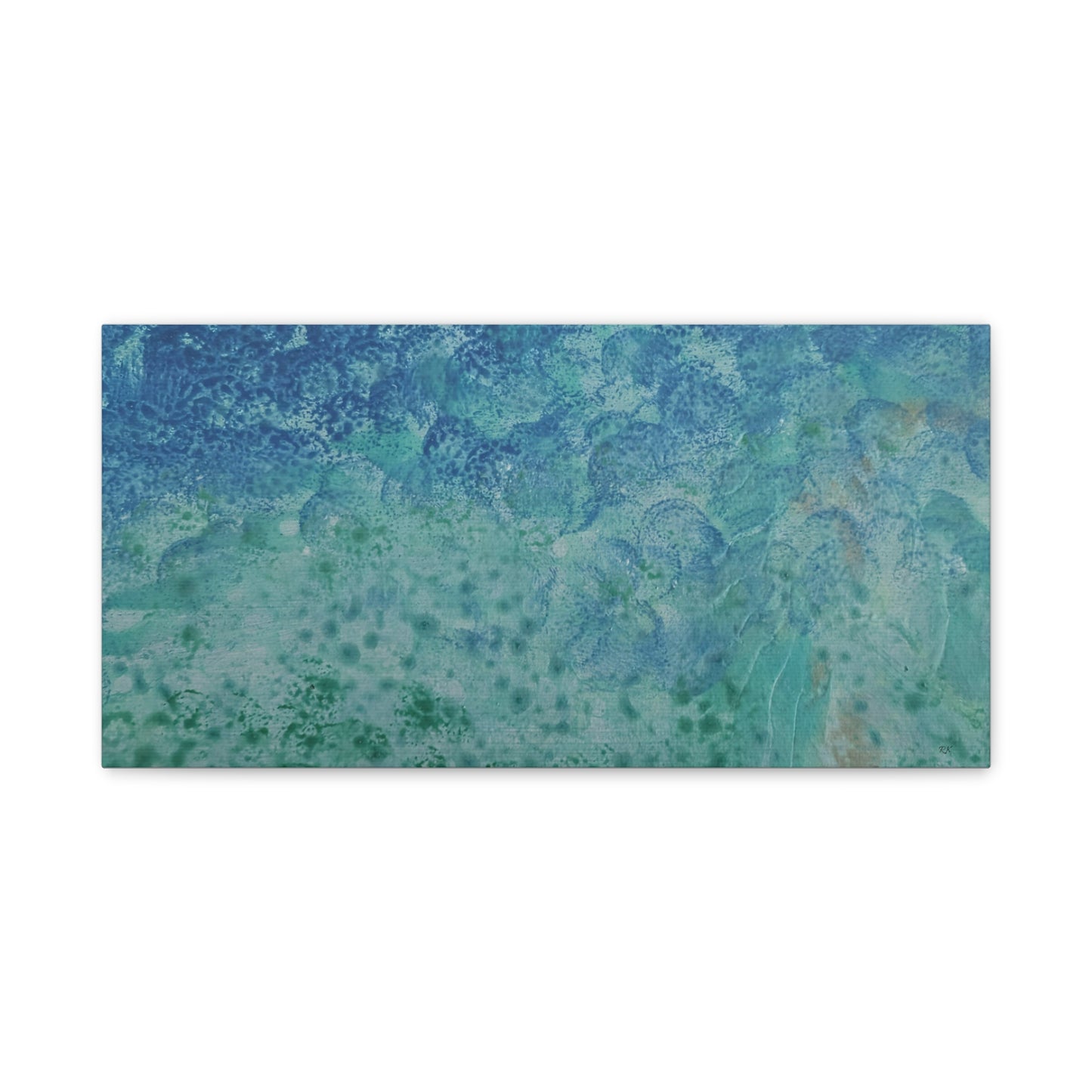 Canvas Gallery Wraps Wall Art To Blue Ocean Floor Is Green by Its A Art Vibe