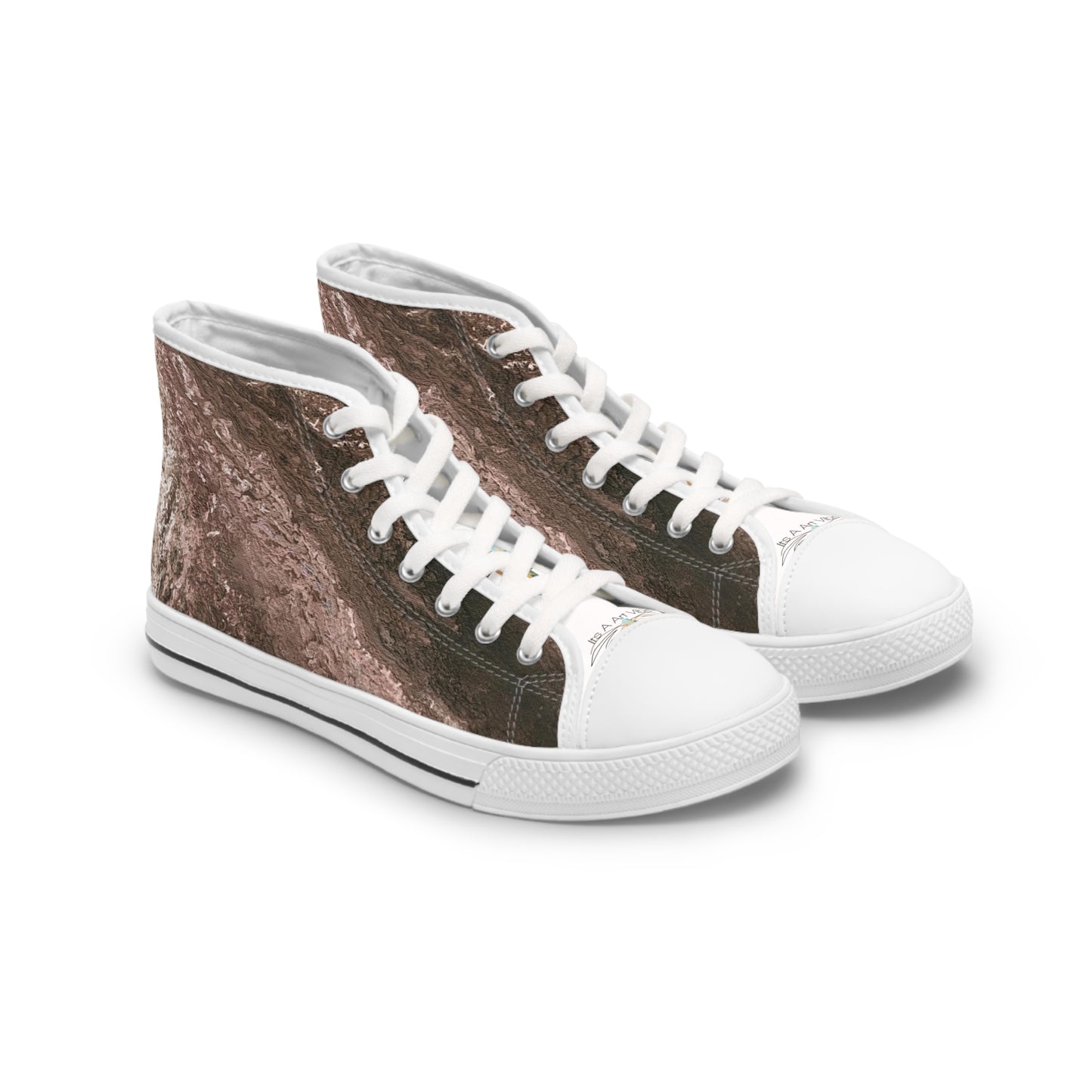 Women's High-Top Sneakers Rustic Brown by Its A Art Vibe