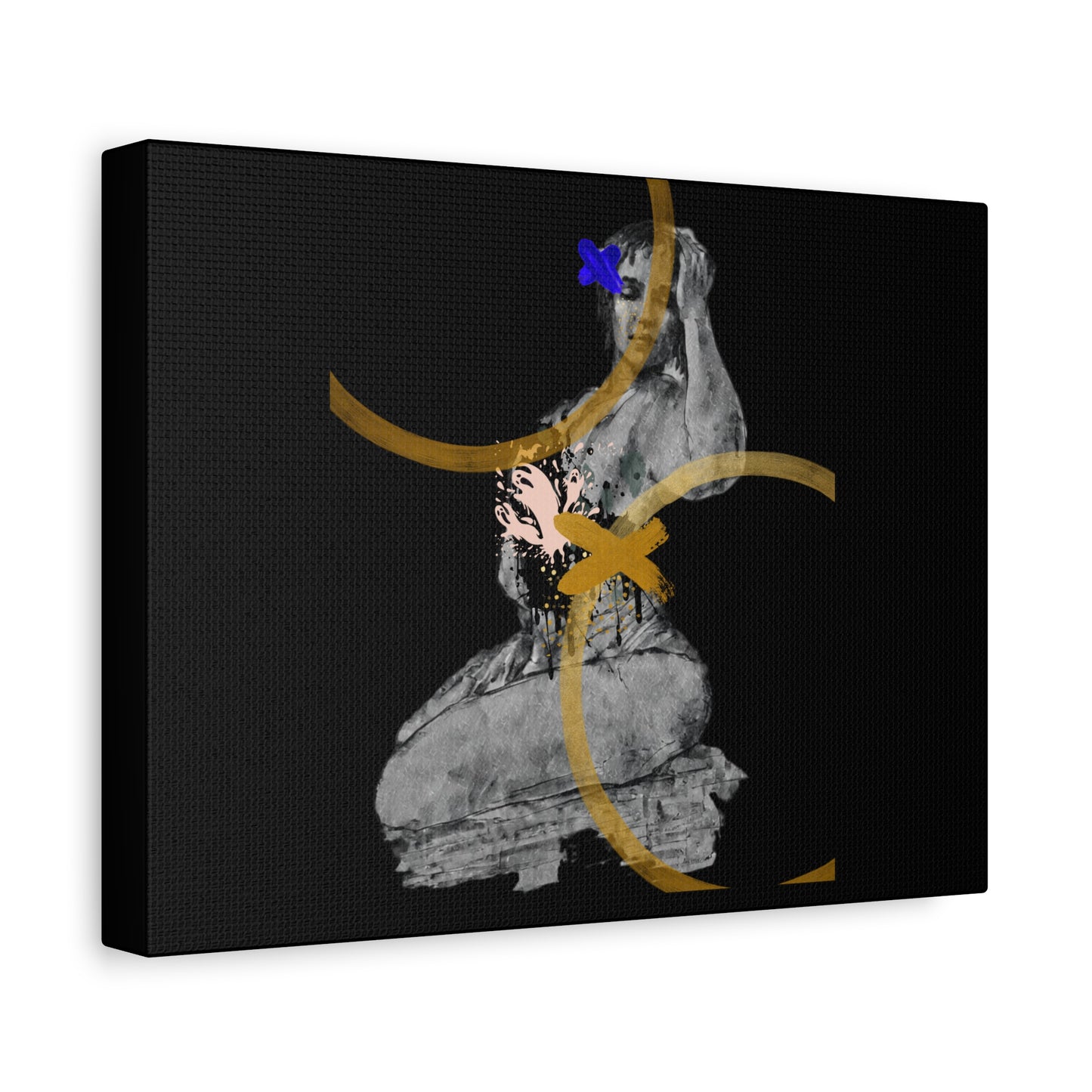 Canvas Wall Art, Sensual Woman Print Matte Stretched Canvas 1 25" Feminine Boho Chic