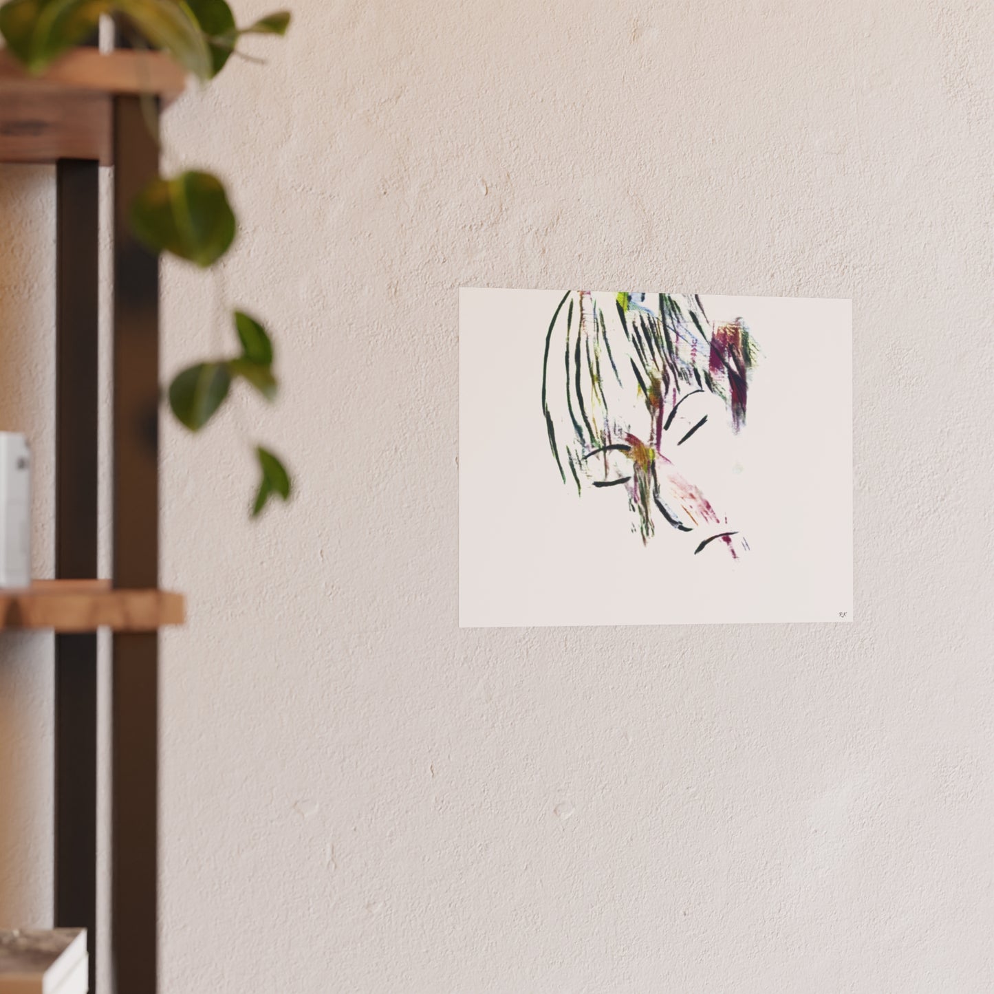 Framed Vertical Poster by Its A Art Vibe Abstract Sketched Face