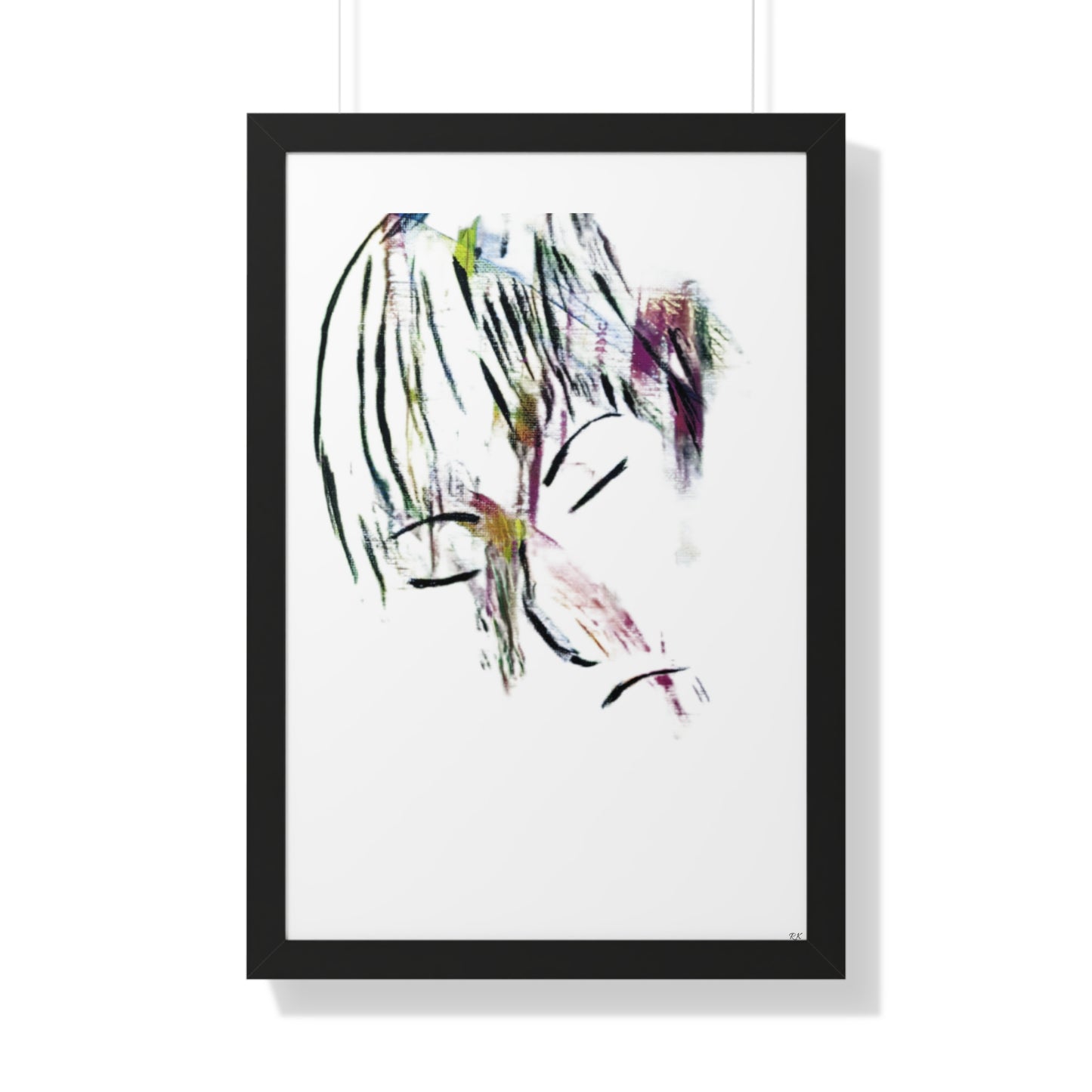 Framed Vertical Poster by Its A Art Vibe Abstract Sketched Face