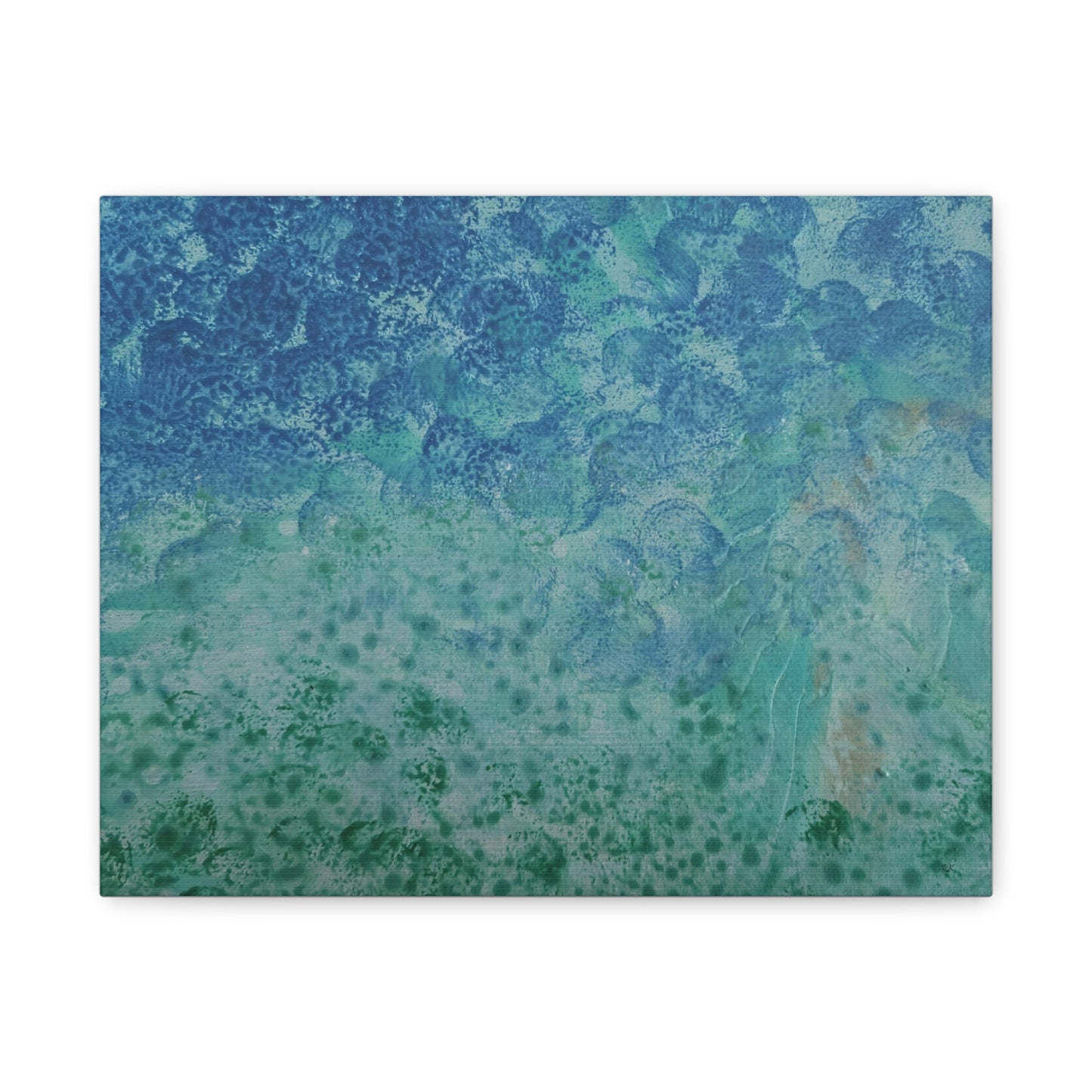 Canvas Gallery Wraps Wall Art To Blue Ocean Floor Is Green by Its A Art Vibe