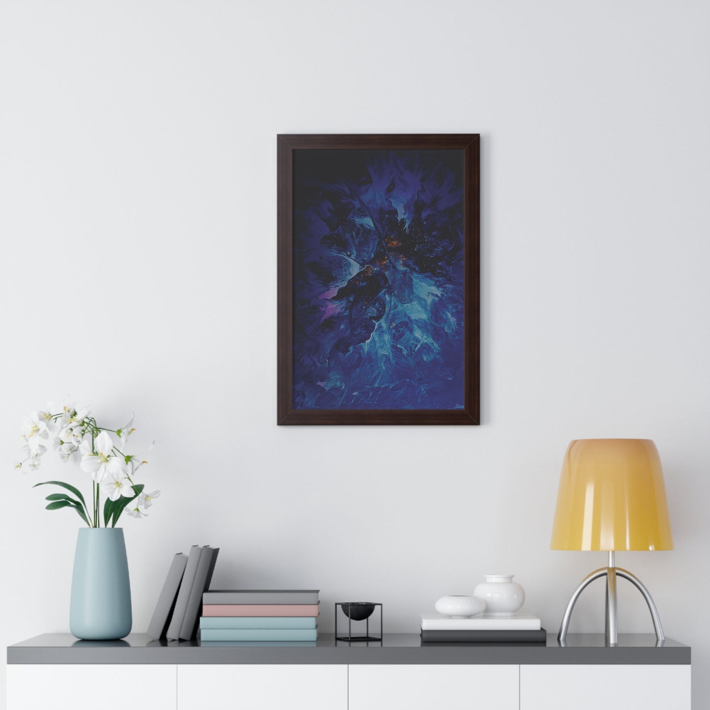 Framed Vertical Poster by Its A Art Vibe Blue Ice