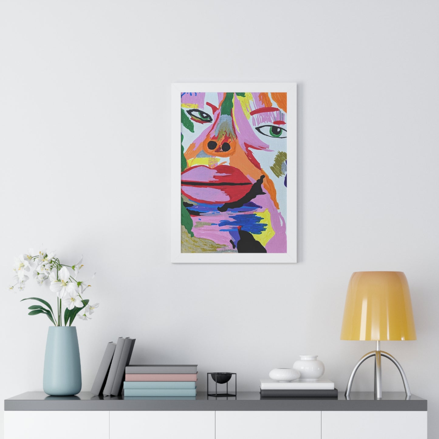 Framed Vertical Poster by Its A Art Vibe Facing Life Portrait